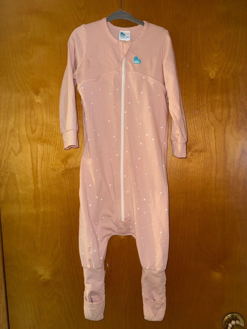 Love to Dream Pink Star Zip One-Piece Footie NWOT size 2 T